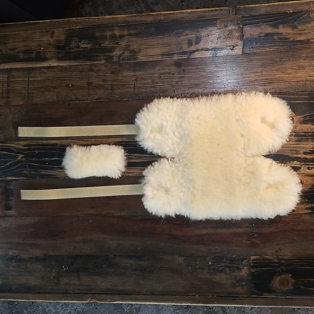 Wheelchair headpiece cover 100% sheepskin cozy piece for loved one
